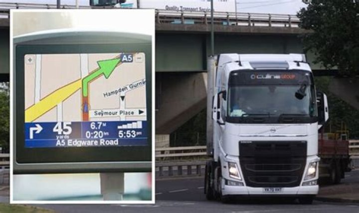 Is it illegal to use a car sat nav in a lorry?