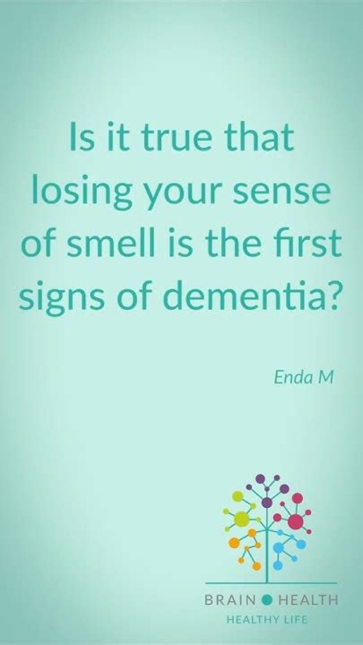 Is losing your sense of smell a sign of dementia?