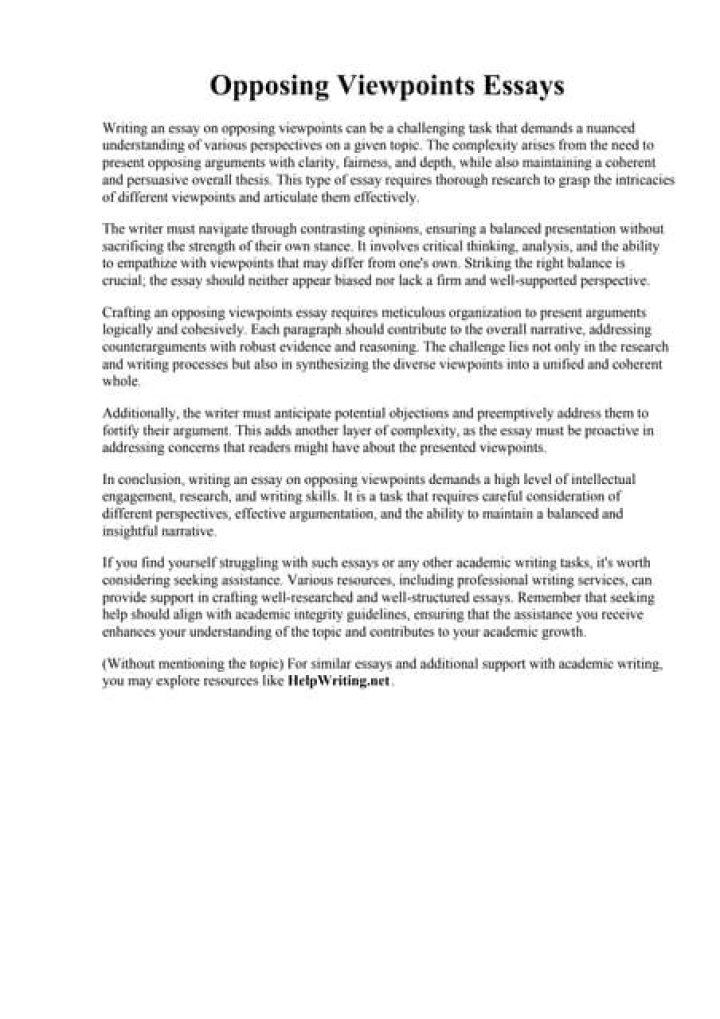 Is opposing viewpoints peer reviewed?