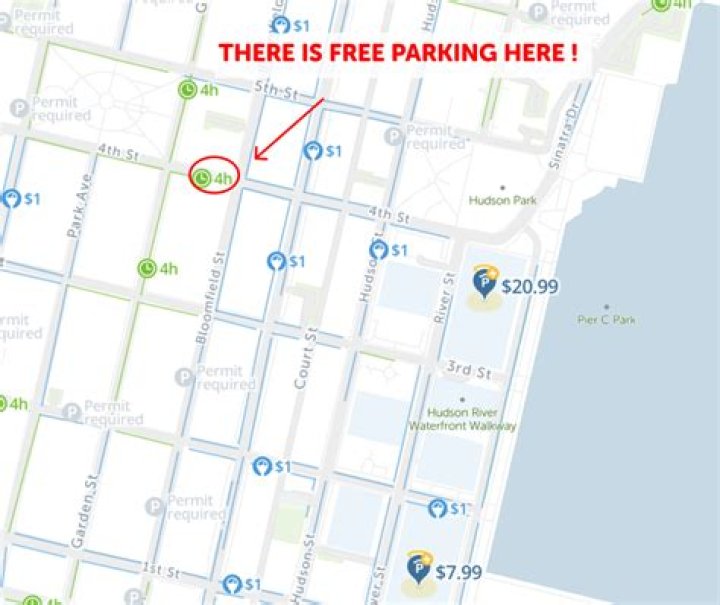 Is parking in Hoboken free on weekends?