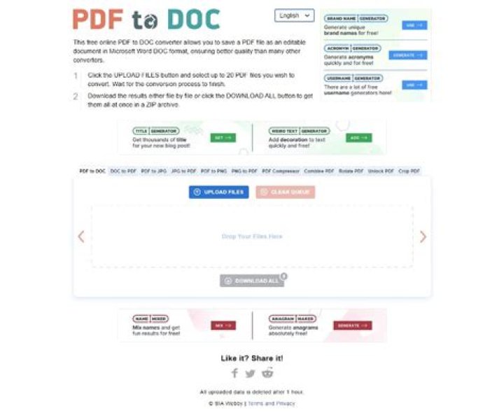 Is pdf2doc com safe?
