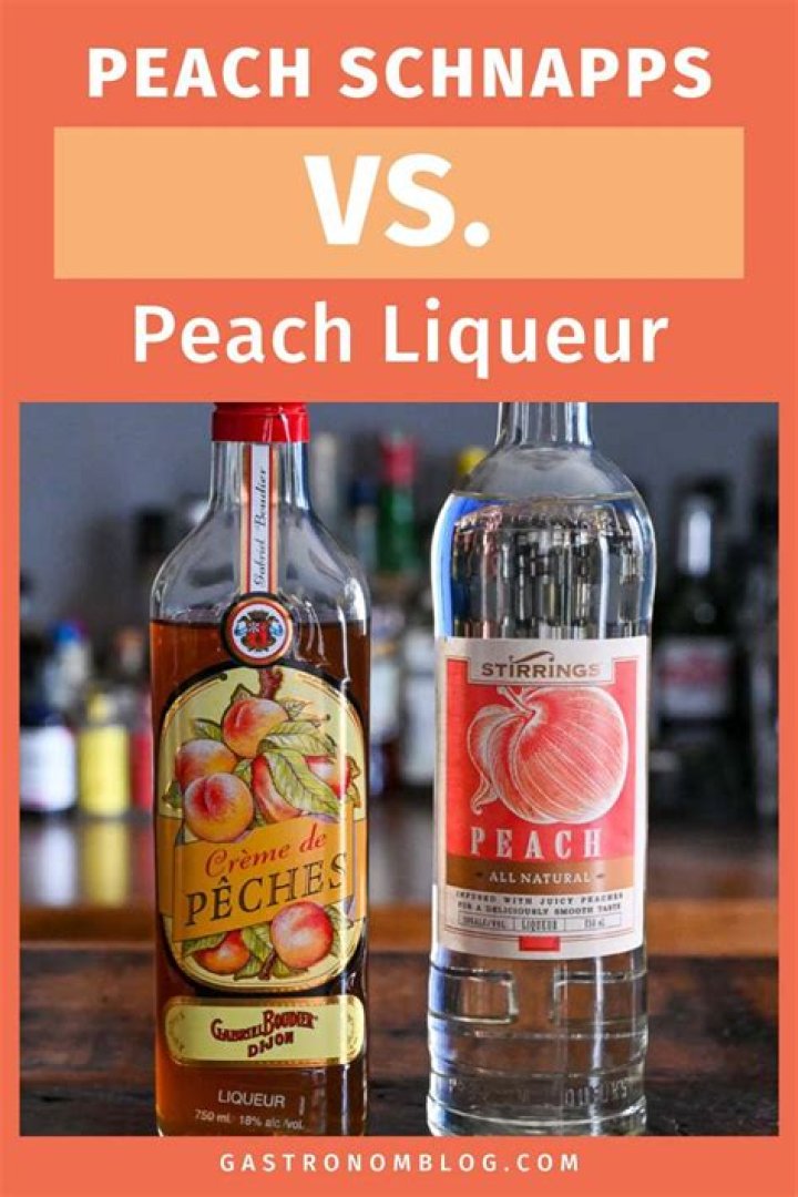 Is peach brandy and peach schnapps the same?
