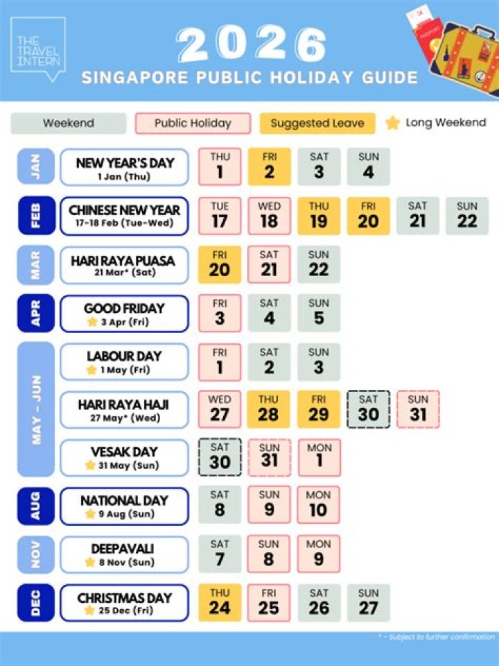 Is Saturday a public holiday in Singapore?