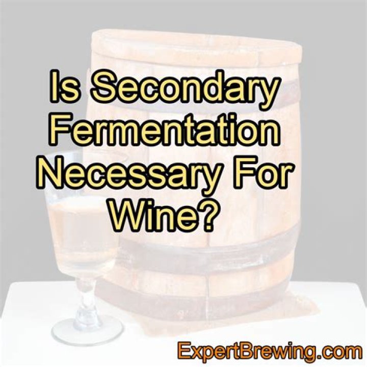 Is secondary fermentation necessary for wine?