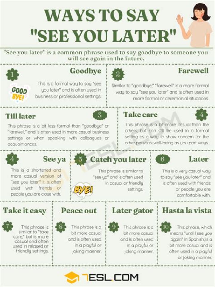 Is see you later formal?