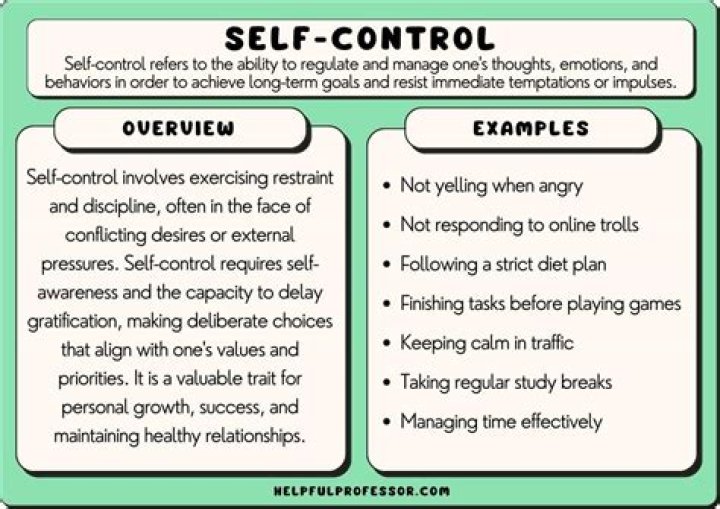 Is self control a behavior?