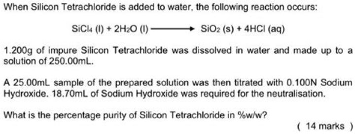 Is silicon tetrachloride soluble in water?