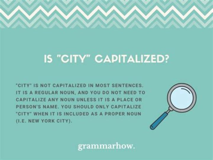 Is the name of a city capitalized?