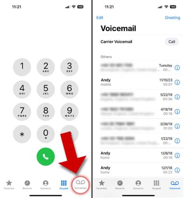 Is there a way to access your voicemail from another phone?
