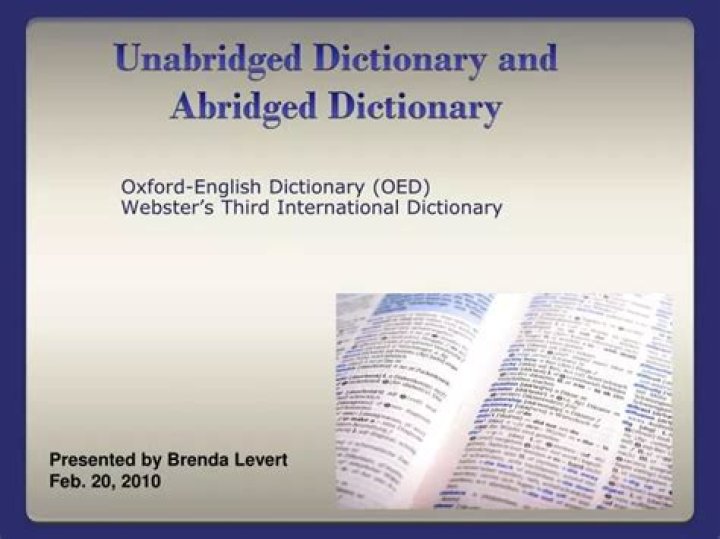 Is there an unabridged dictionary?