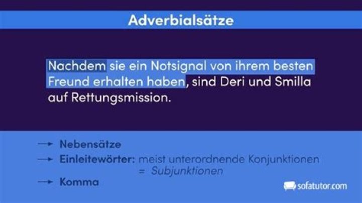 Ist ein Adverbialsatz immer ein Nebensatz?