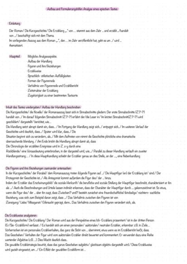 Ist ein Roman ein epischer Text?