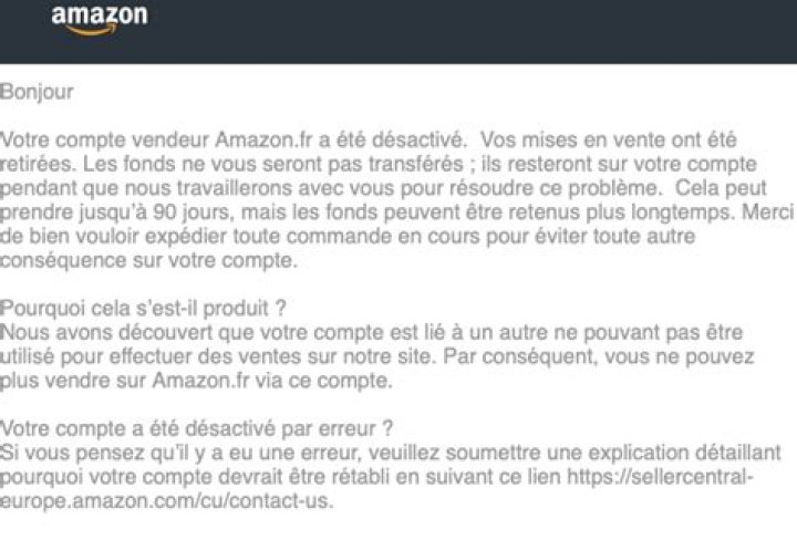 Pourquoi Amazon a suspendu mon compte ?