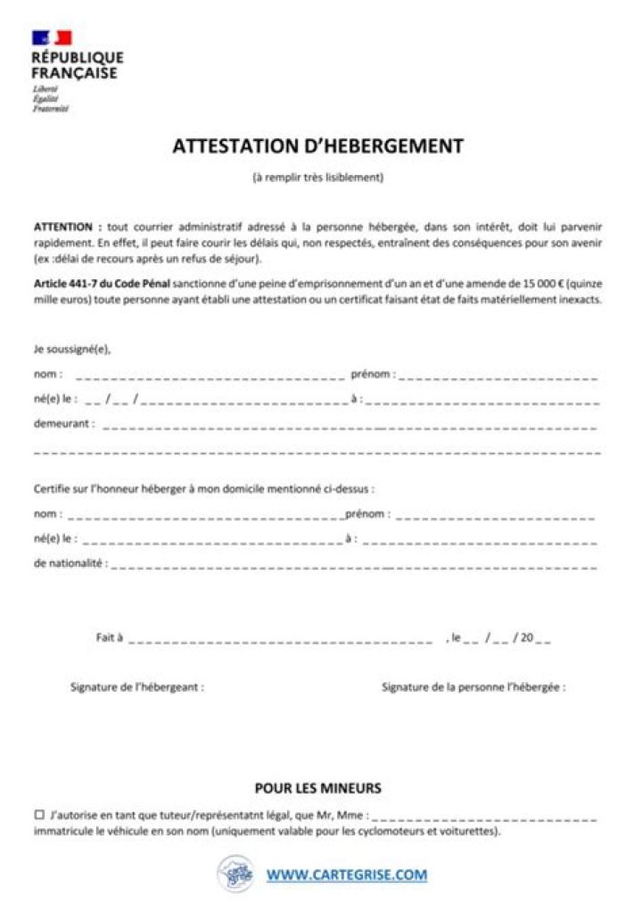 Quand faire une attestation d'accueil ?
