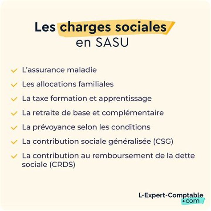 Quelles sont les charges pour une SASU ?
