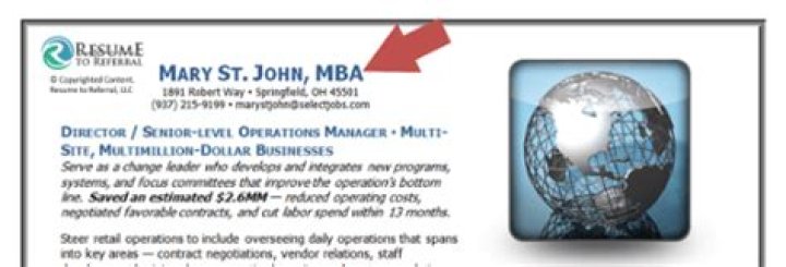 Should I put MBA after my name on email signature?