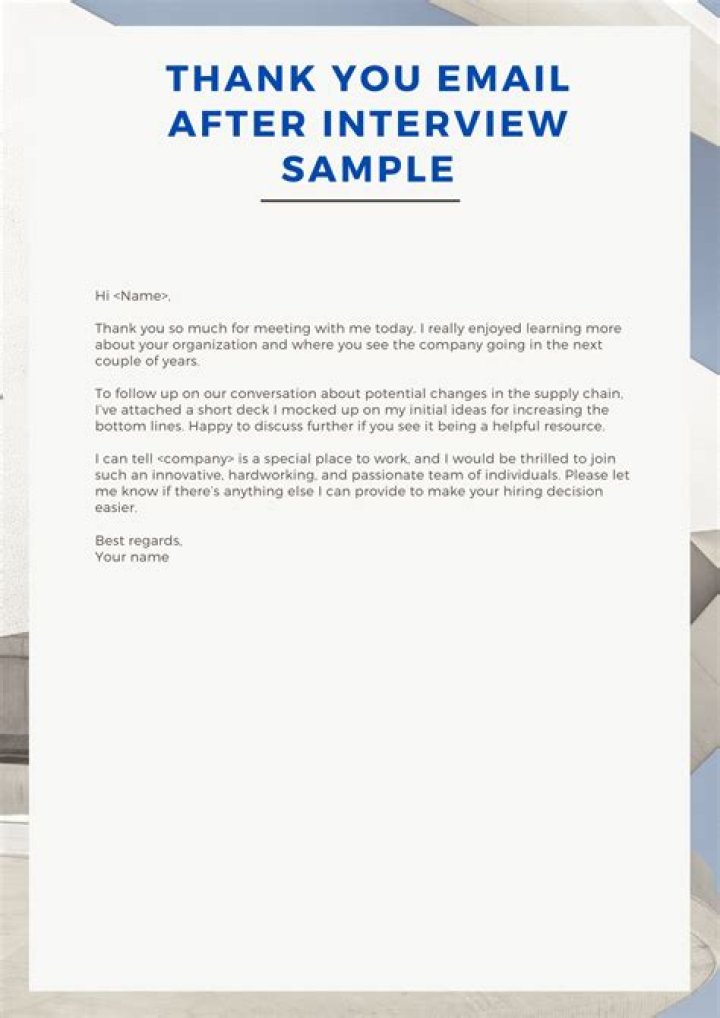 Should I send a thank you note?