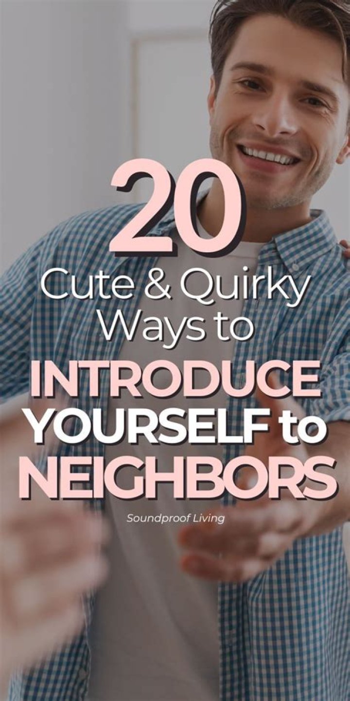 Should new neighbors introduce themselves?
