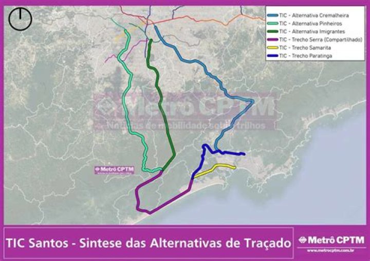 Tem como ir de trem para Santos?