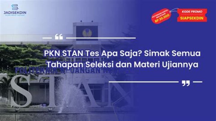 Tes pkn stan apa saja?