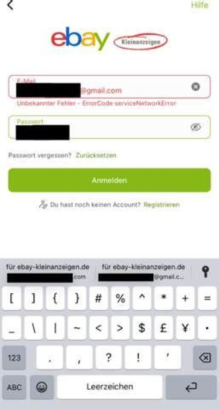 Warum kann ich mich bei eBay nicht mehr einloggen?