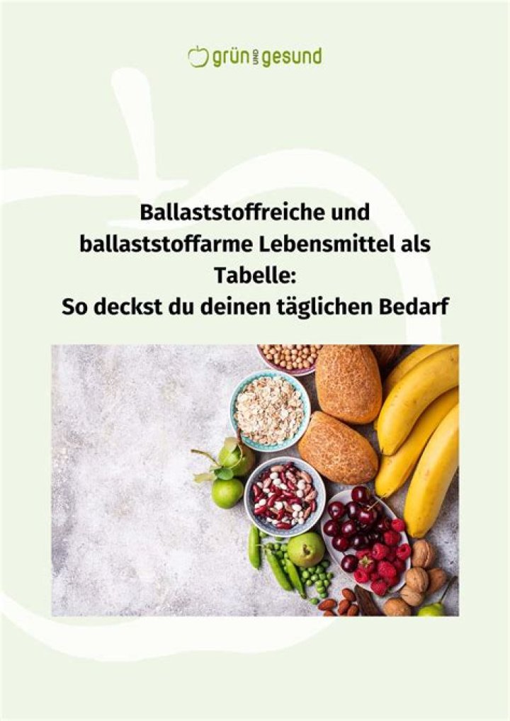 Was ist gut an Ballaststoffen?