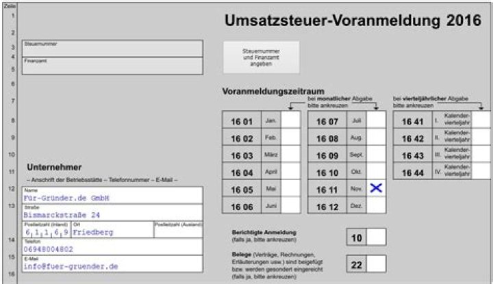 Wer muss eine Umsatzsteuervoranmeldung machen?