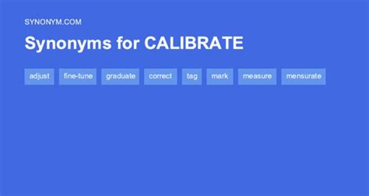 What's another word for calibrate?