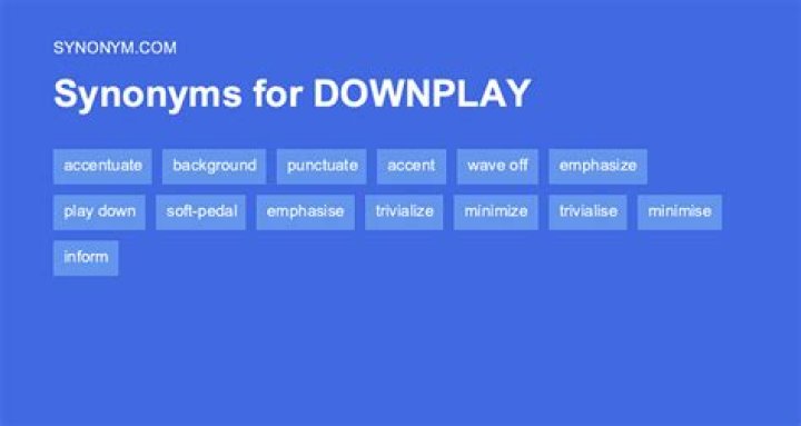 What's another word for downplay?