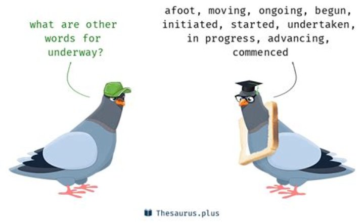 What's another word for underway?