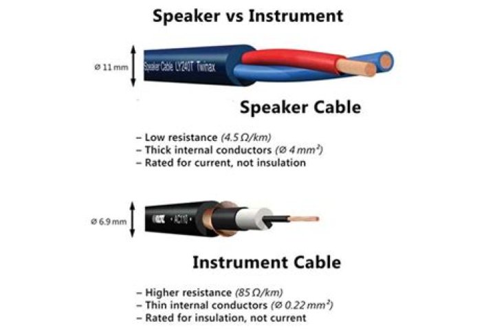 What's the difference between speaker cable and guitar cable?