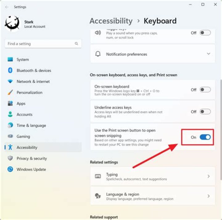 What's the shortcut for screenshot?
