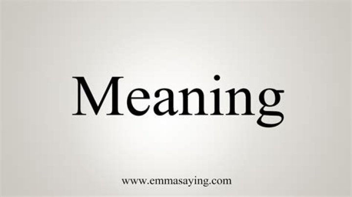 What a saying means?