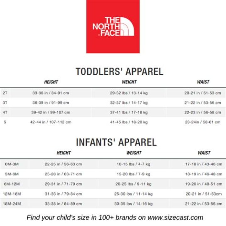 What age is North Face Large Junior?