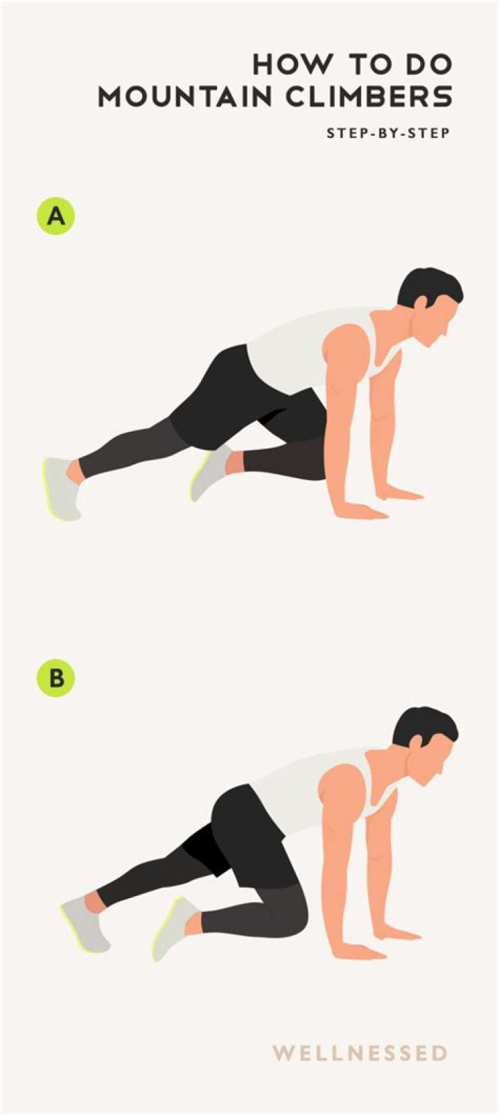 What are 2 common mistakes when performing a mountain climber?