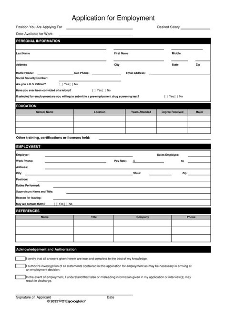 What are application forms?