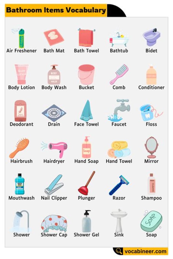 What are bathing items called?