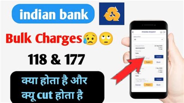 What are bulk charges in Indian bank?