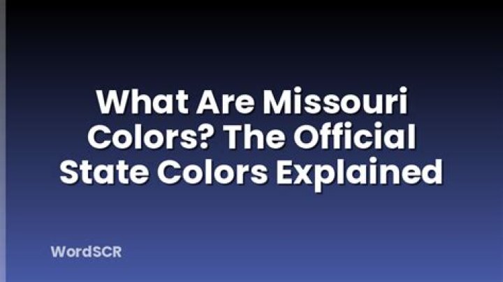 What are Missouri State colors?