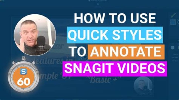 What are quick styles in Snagit?