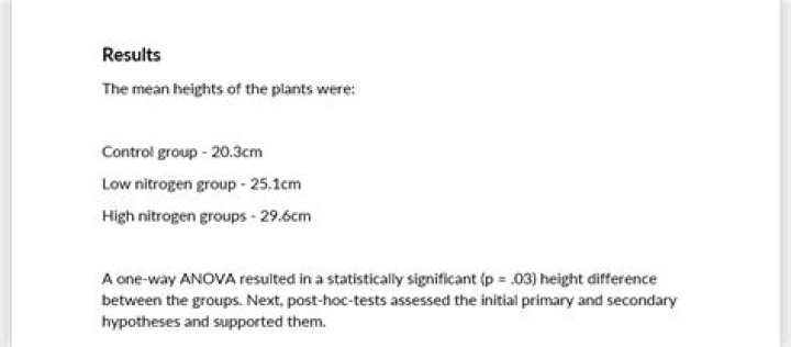 What are results in science?