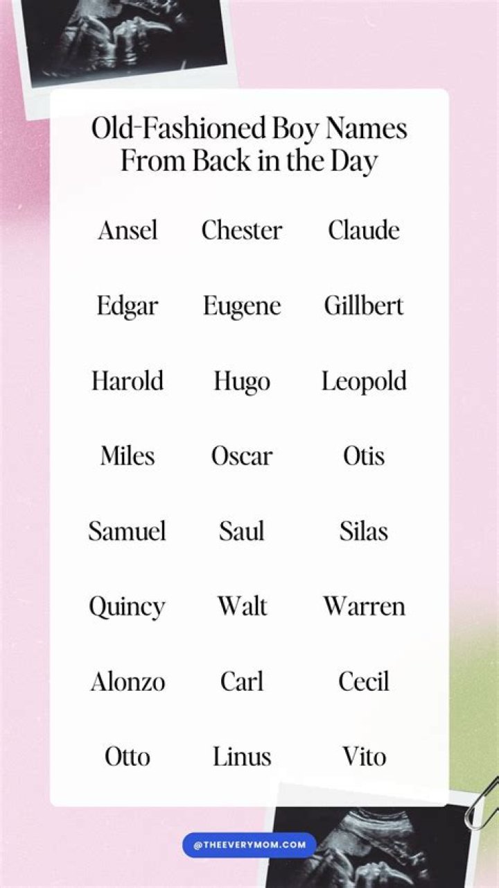 What are some old boy names?