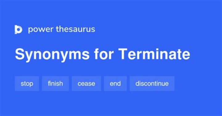 What are synonyms for terminate?