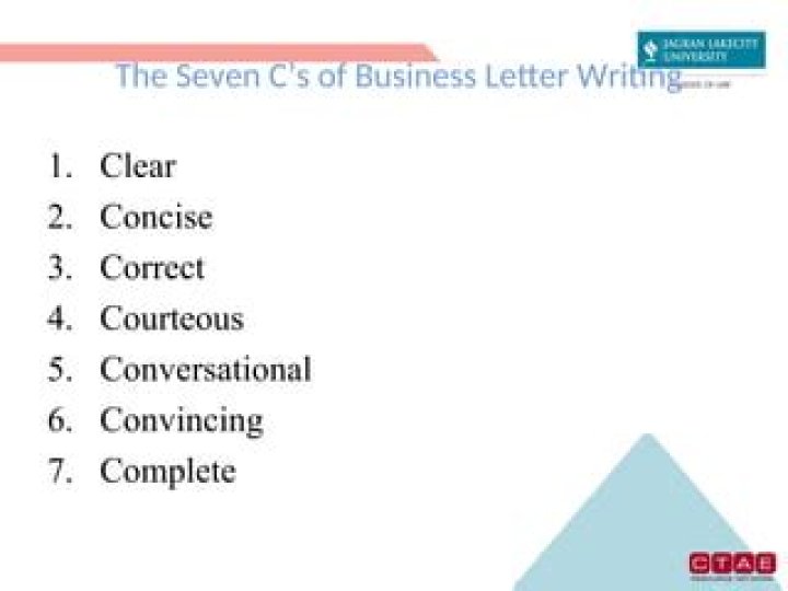 What are the 7 C of business writing?
