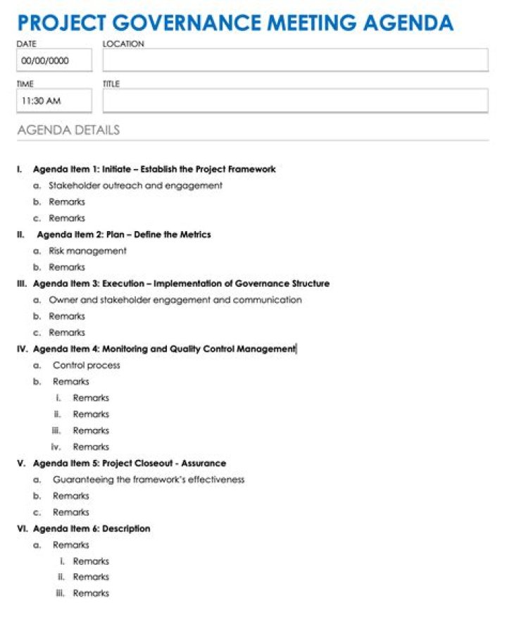 What are the advantages of a well constructed agenda?