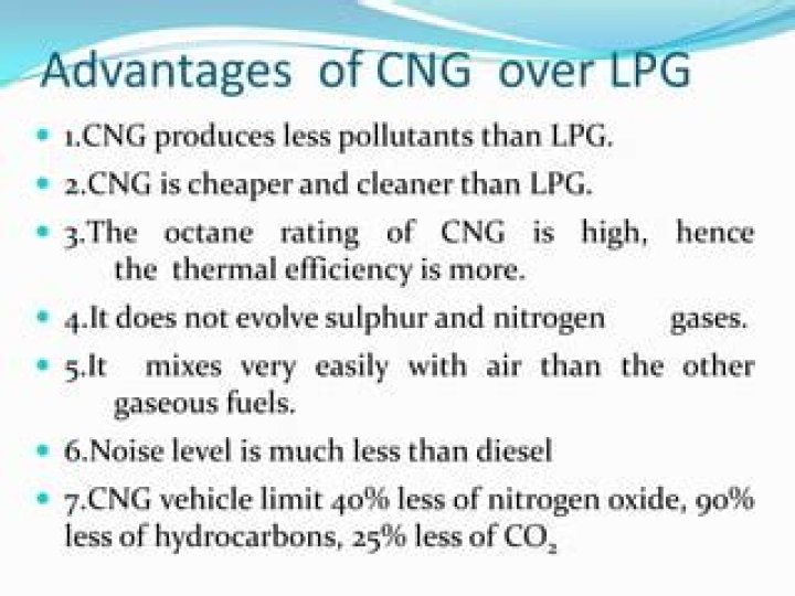 What are the advantages of using natural gas or CNG as fuel?