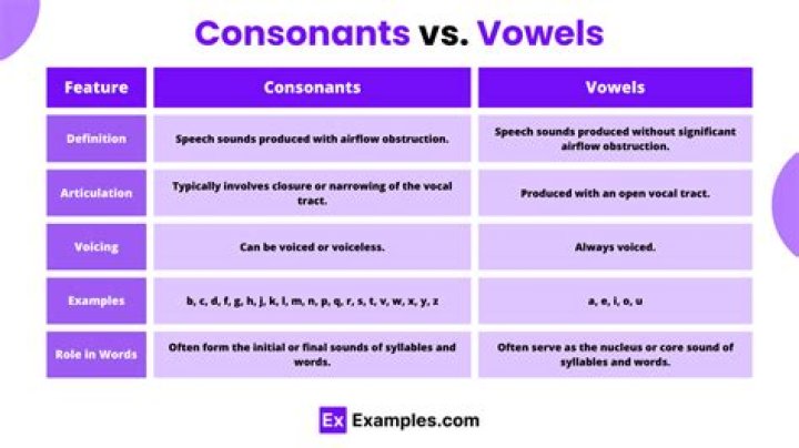 What are the examples of consonant sound?