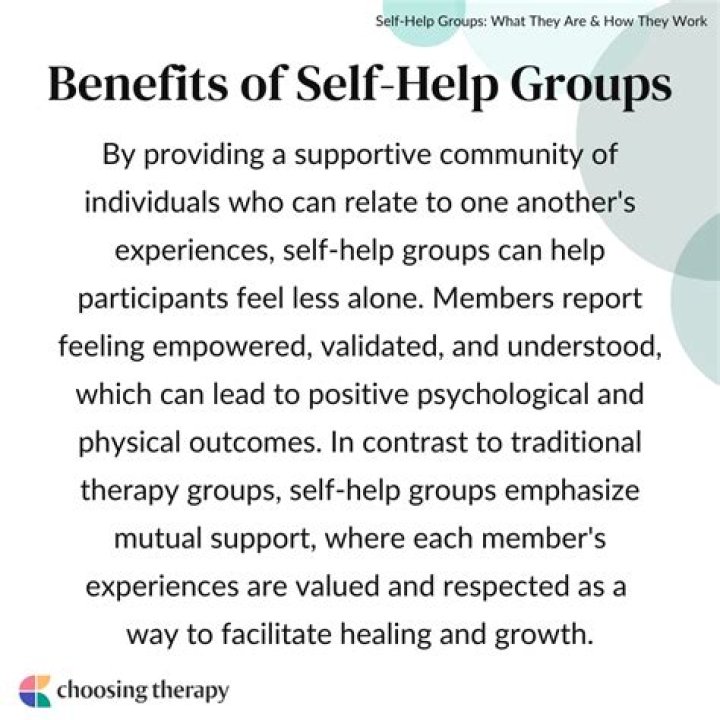 What are the four advantages of self help groups?