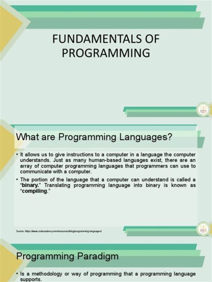 What are the fundamentals of computer programming?