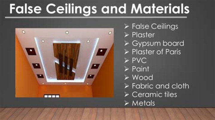 What are the materials used in false ceiling?